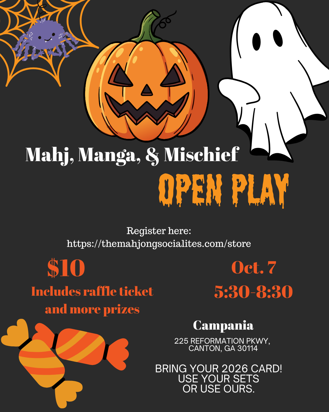10 /7 | Mahj, Mangia,  & Miscief