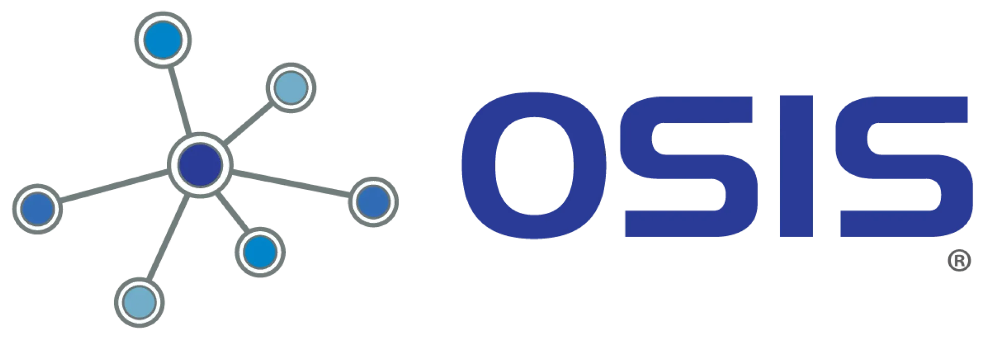 OSIS logo with blue network icon and bold blue text