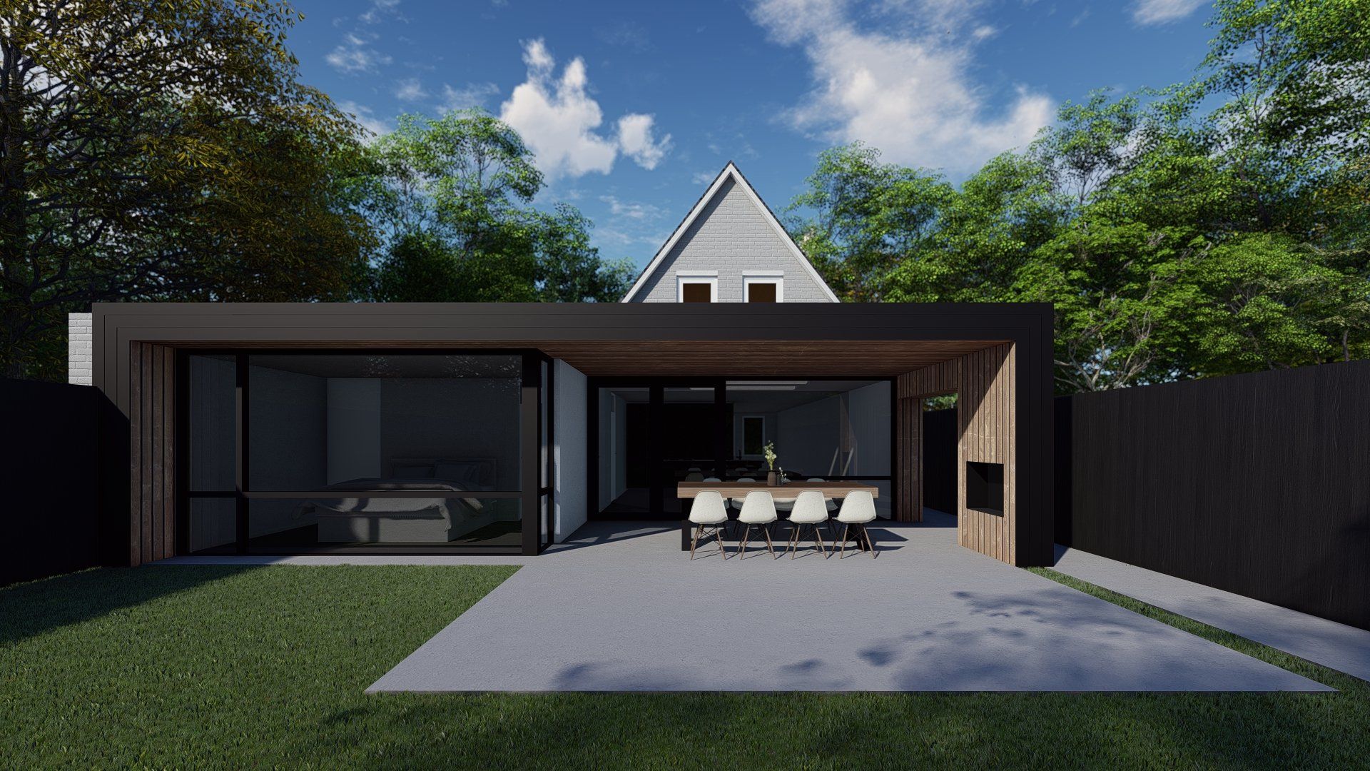 Ontwerp, Duurzame woning, De architecten van Nu, villa in het bos, Huizenhoog, houtbouw, CLT, HSB, Schijndel, vught