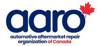 Logo for AARO (Automotive Aftermarket Repair Organization of Canada) with blue text and a red maple leaf.