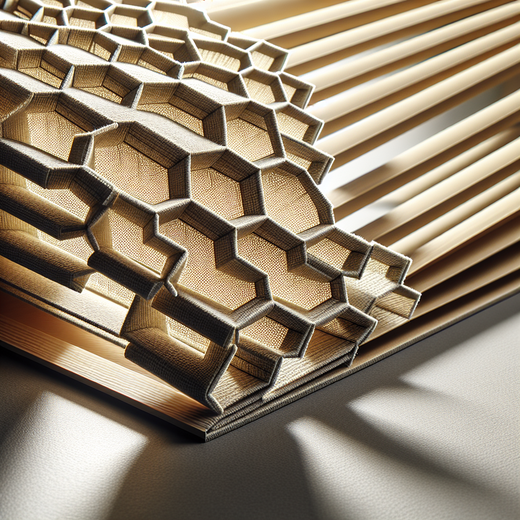 Abstract gold hexagonal pattern on a textured surface with diagonal ridges and soft shadows