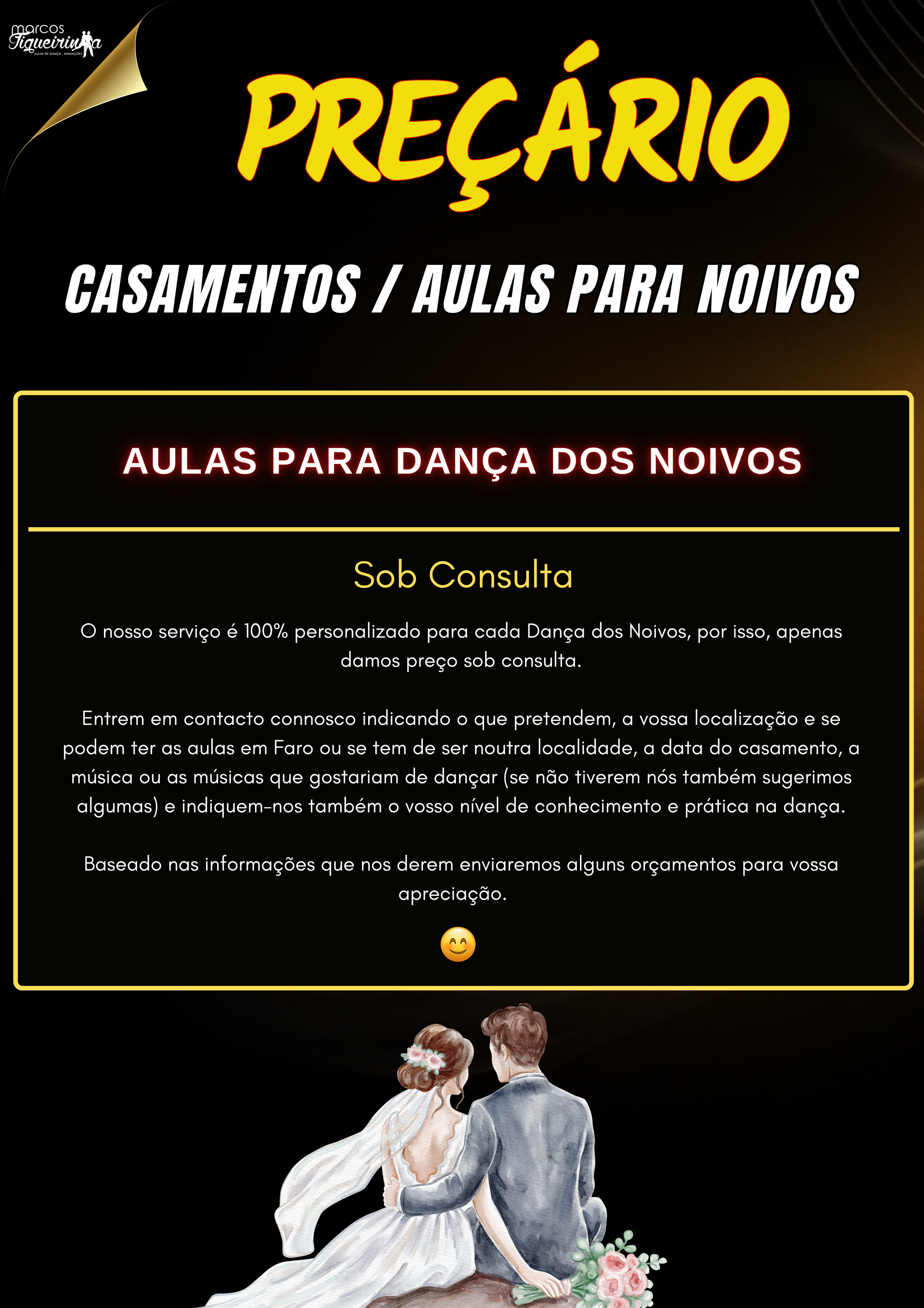 Preçário Aulas de Dança Algarve Marcos Figueirinha