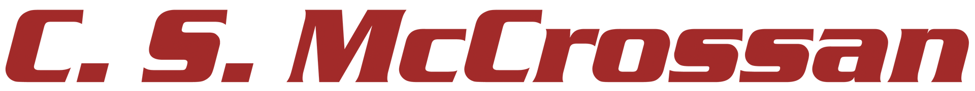 C. S. McCrossan logo in red italic text on a white background