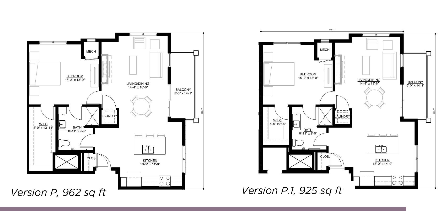 Two floor plans,