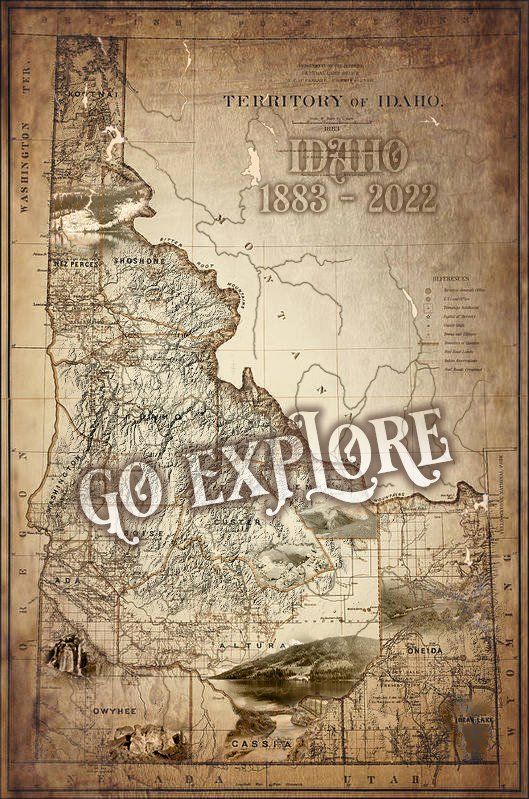 Map of Idaho, text 