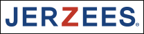 JERZEES logo in blue and red text on a white background