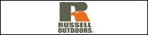 Russell logo with large gray and orange “R” above the company name