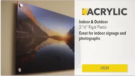 ACRYLIC - Reverse Printed