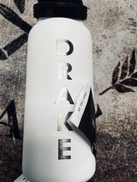 White water bottle with 