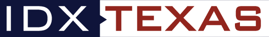 IDX Texas logo in navy and red text on a white background