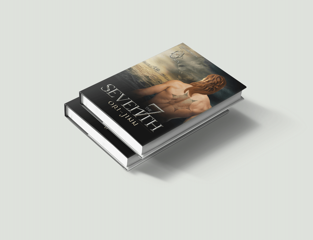 Stack of two glossy hardcover books with a portrait on the top cover on a gray background