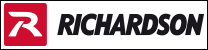 Richardson logo with white “R” in red square and black wordmark on white background