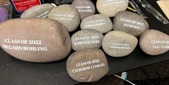 Rocks with names and 