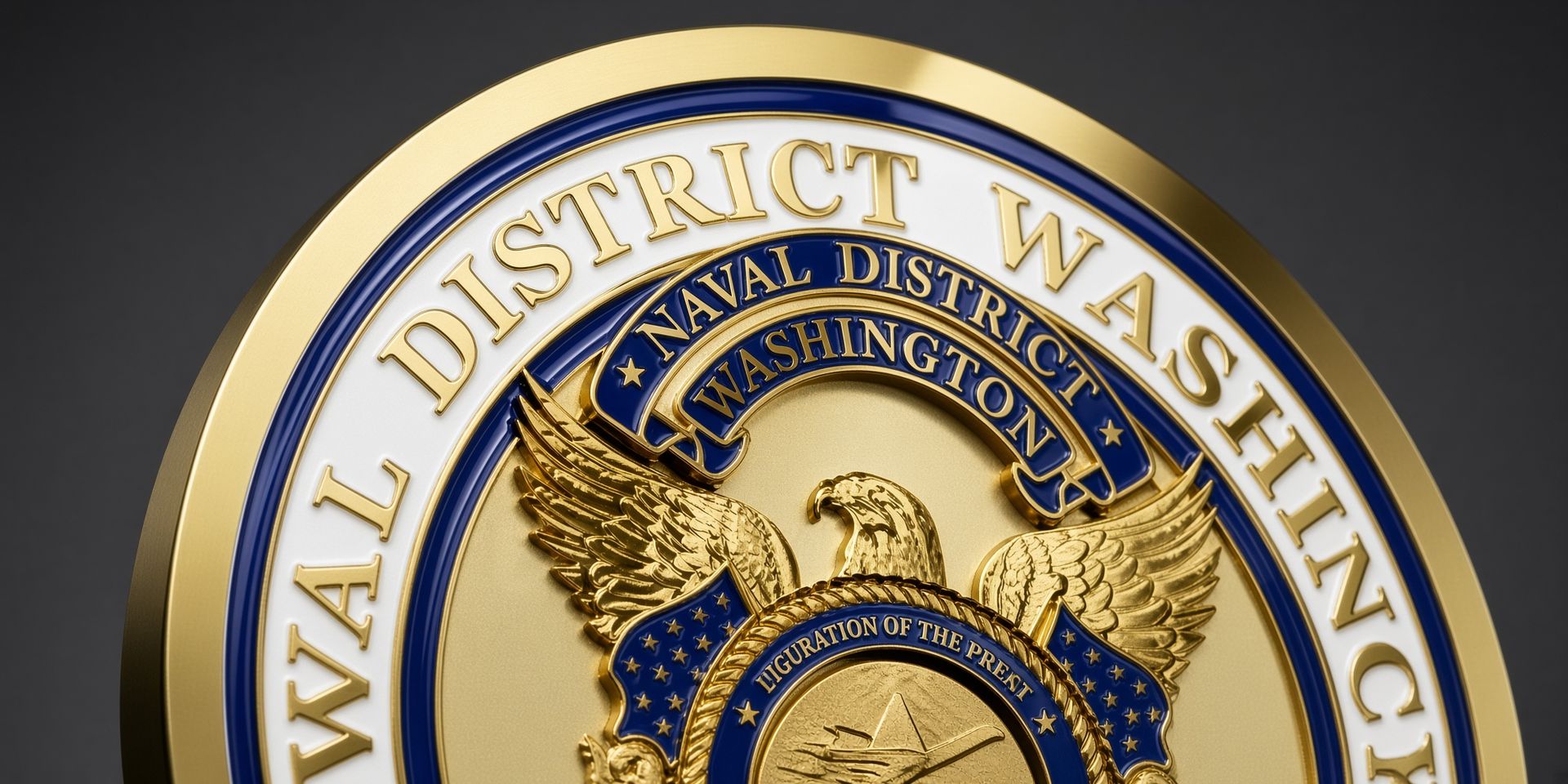 Washington, D.C. district seal in blue and gold with eagle and stars