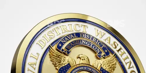 Gold and blue District of Washington seal with eagle emblem and circular text
