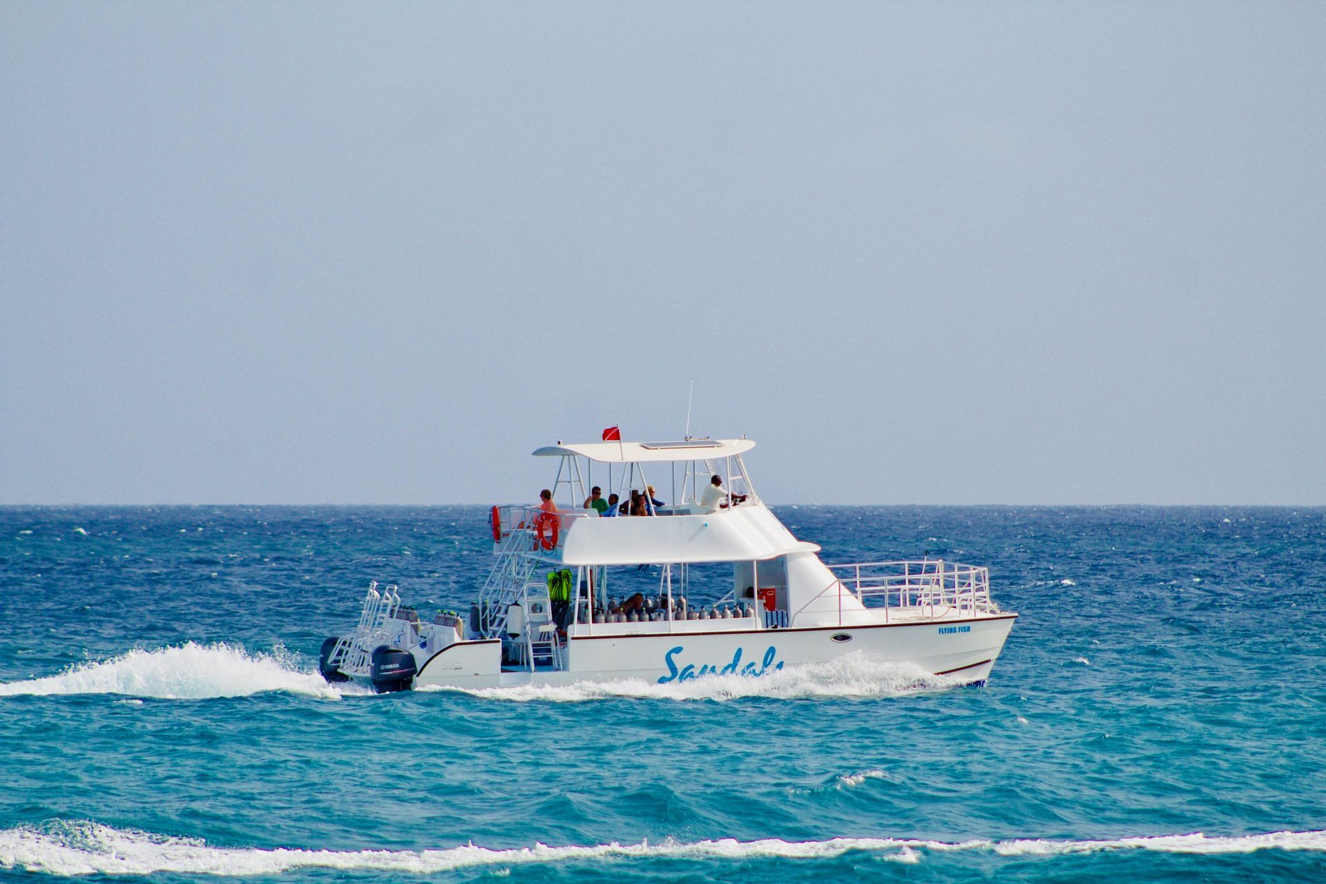 White boat with 