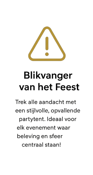 Waarschuwingsbord voor feesttent, tekst