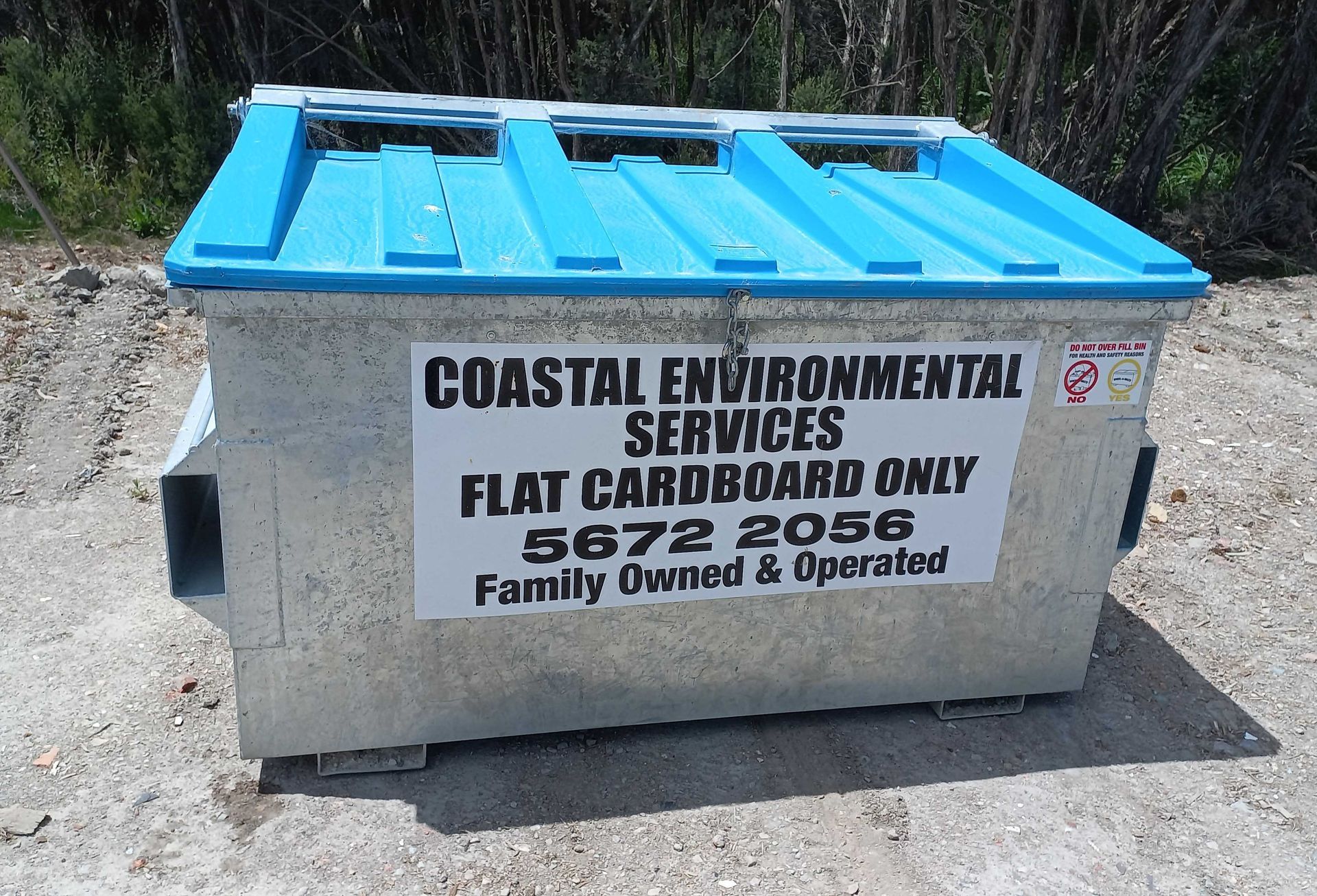 1.5m3 Front Lift Cardboard Bin — Wonthaggi, VIC — Wheel-A-Waste