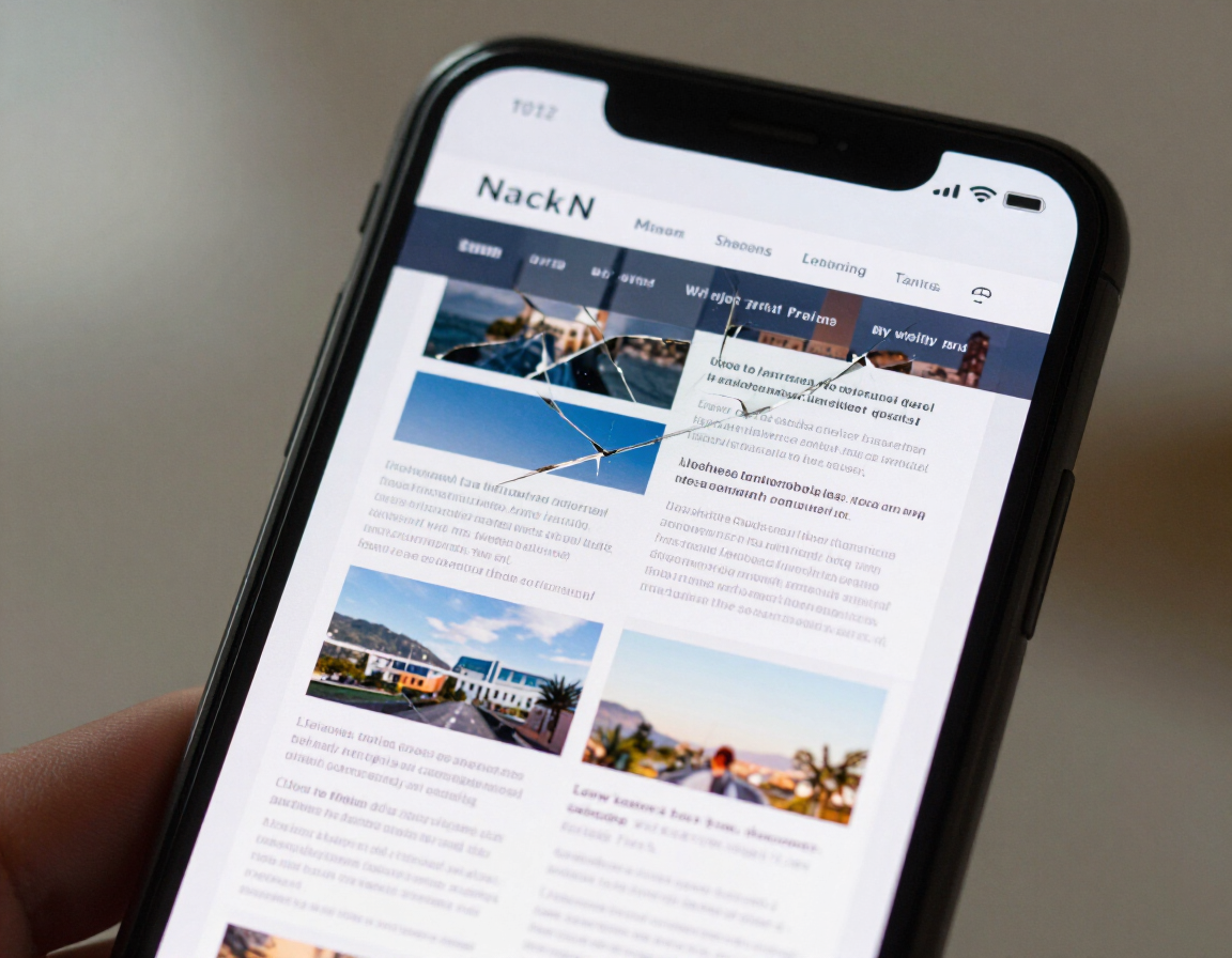 Broken mobile website layout