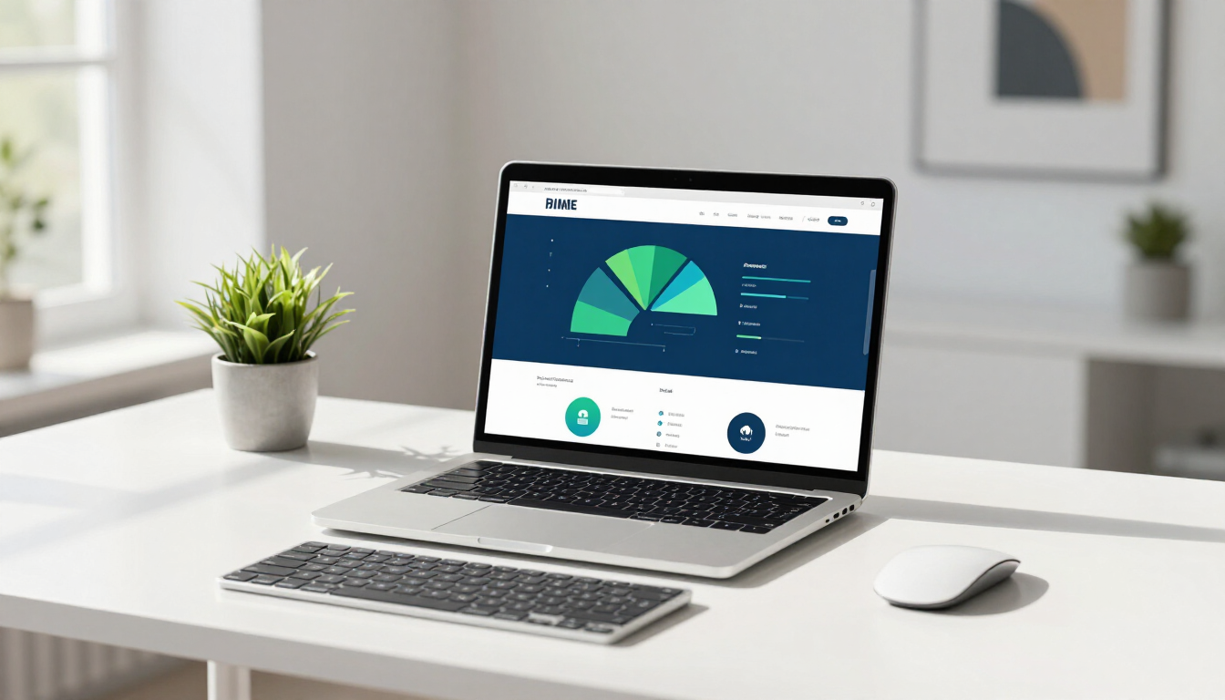 Modern business website display