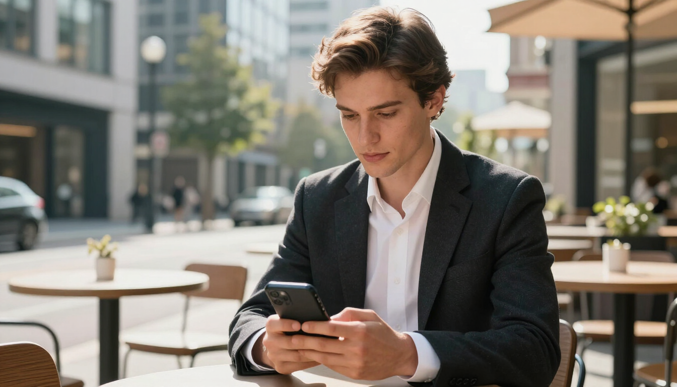 Business Professional Using Mobile Device