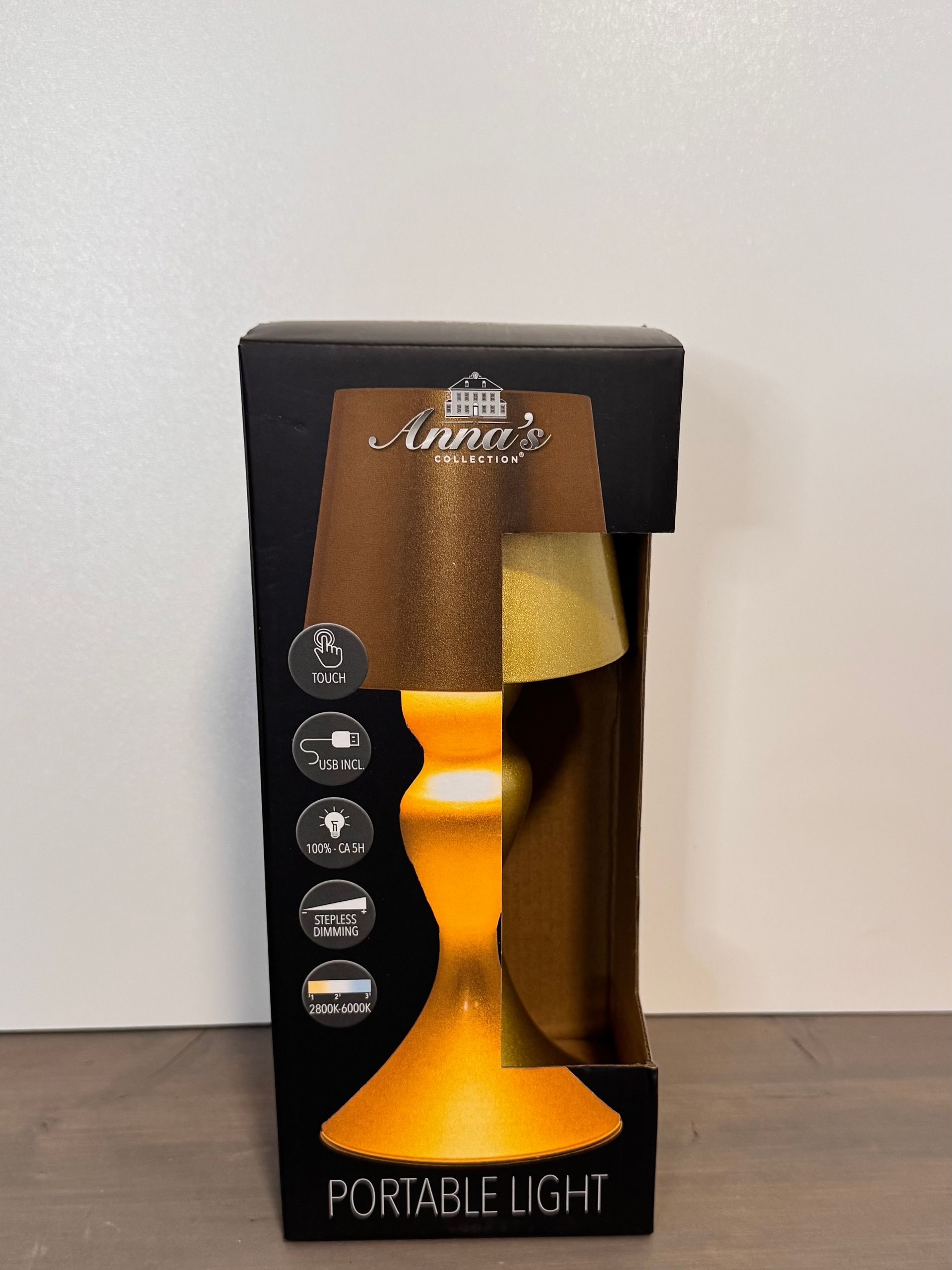 Gouden tafellamp