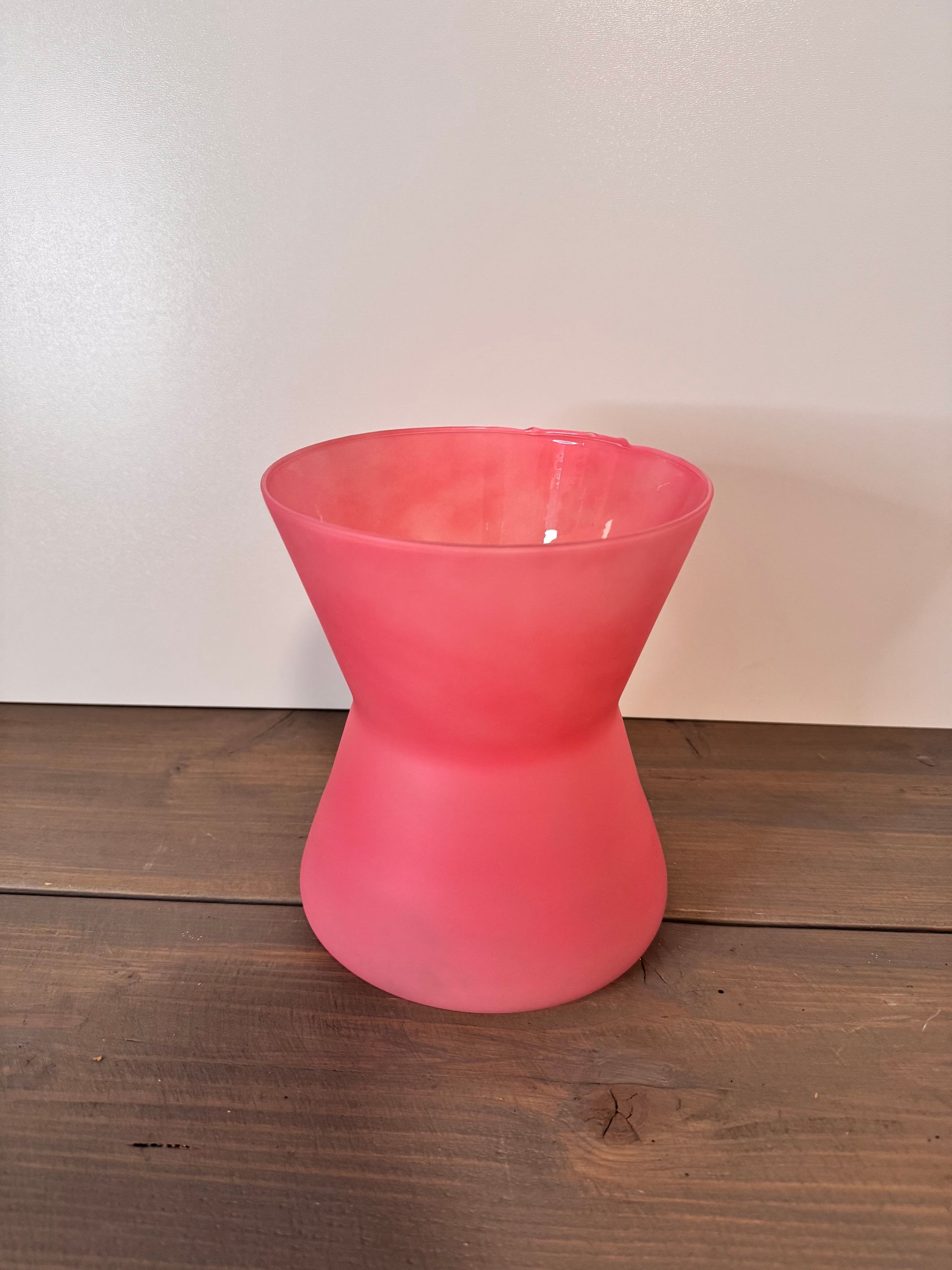 Vaas Mat glas- oud roze