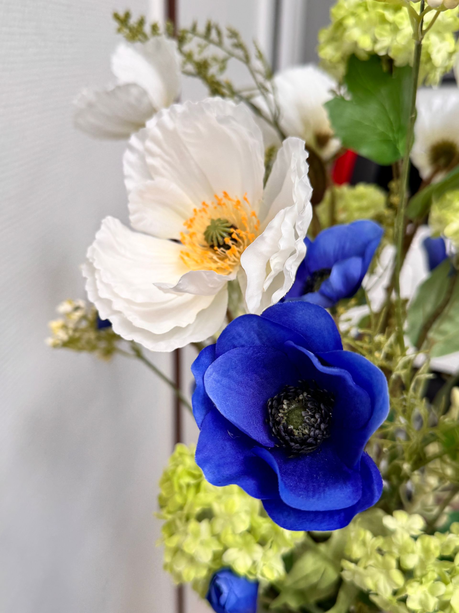 Basis groen/blauw boeket 12 stelen