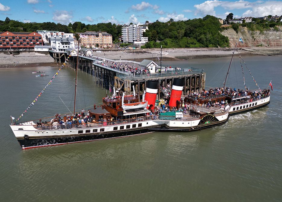 Waverley at Penarth Pier Aerial View