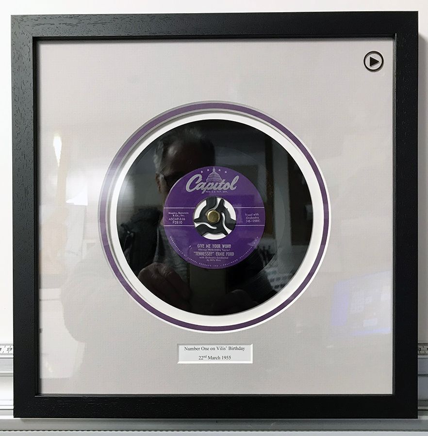 Framed record & Sleeve with sound