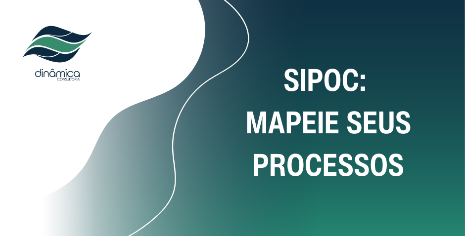 Slide em gradiente azul e verde com logo à esquerda e texto “SIPOC: Mapeie seus processos”.