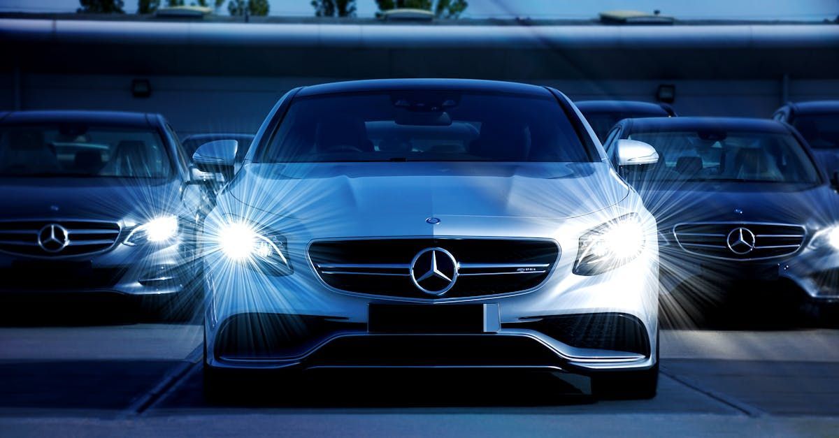 Mercedes Car Front View With Headlamps ON — Mid North Coast Auto Electrics in Port Macquarie, NSW
