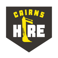 A black and yellow logo for cairns hire