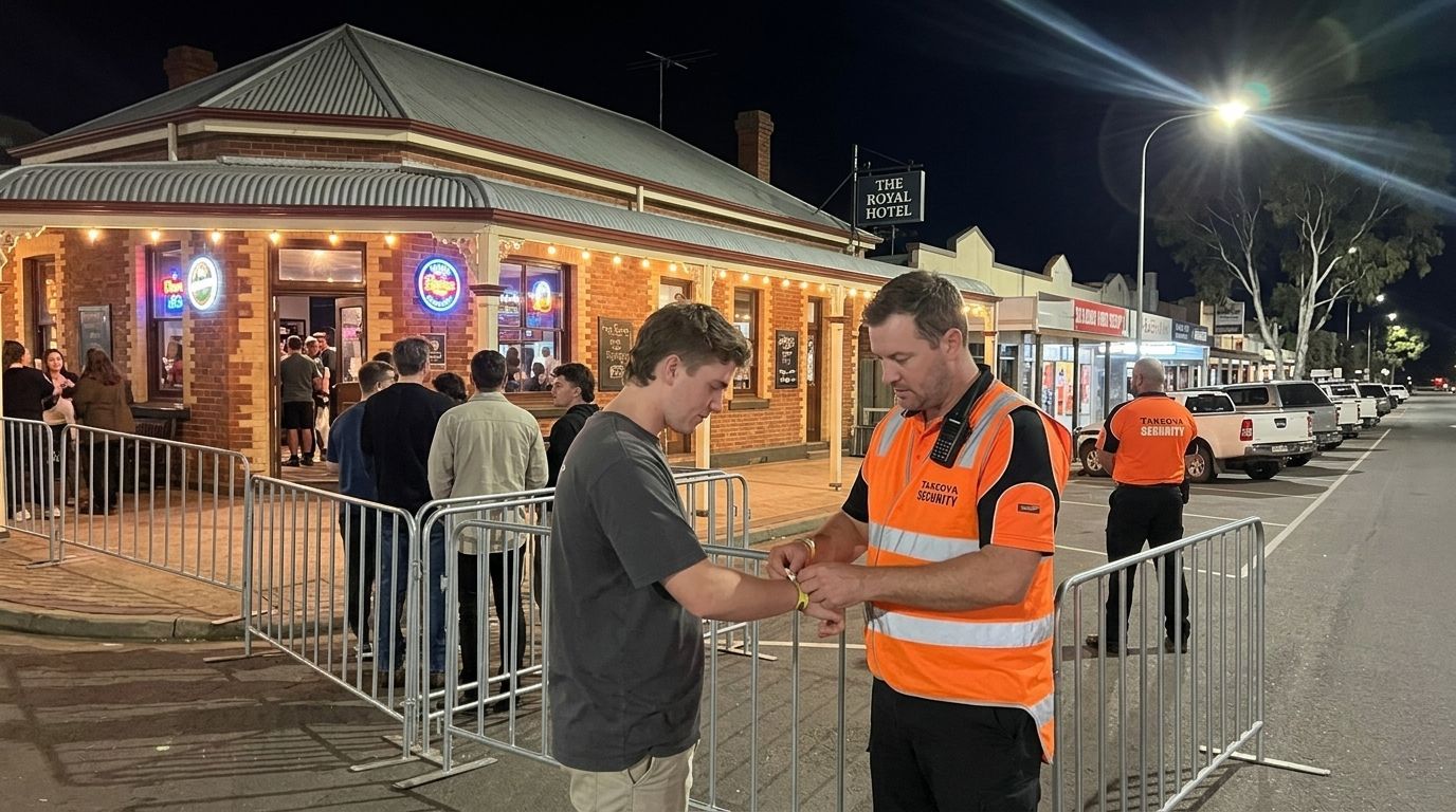 Security_guard_checking_wristbands