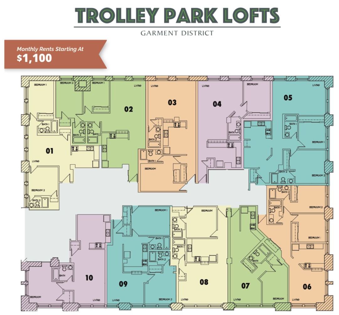 Trolley park lofts floor plans
