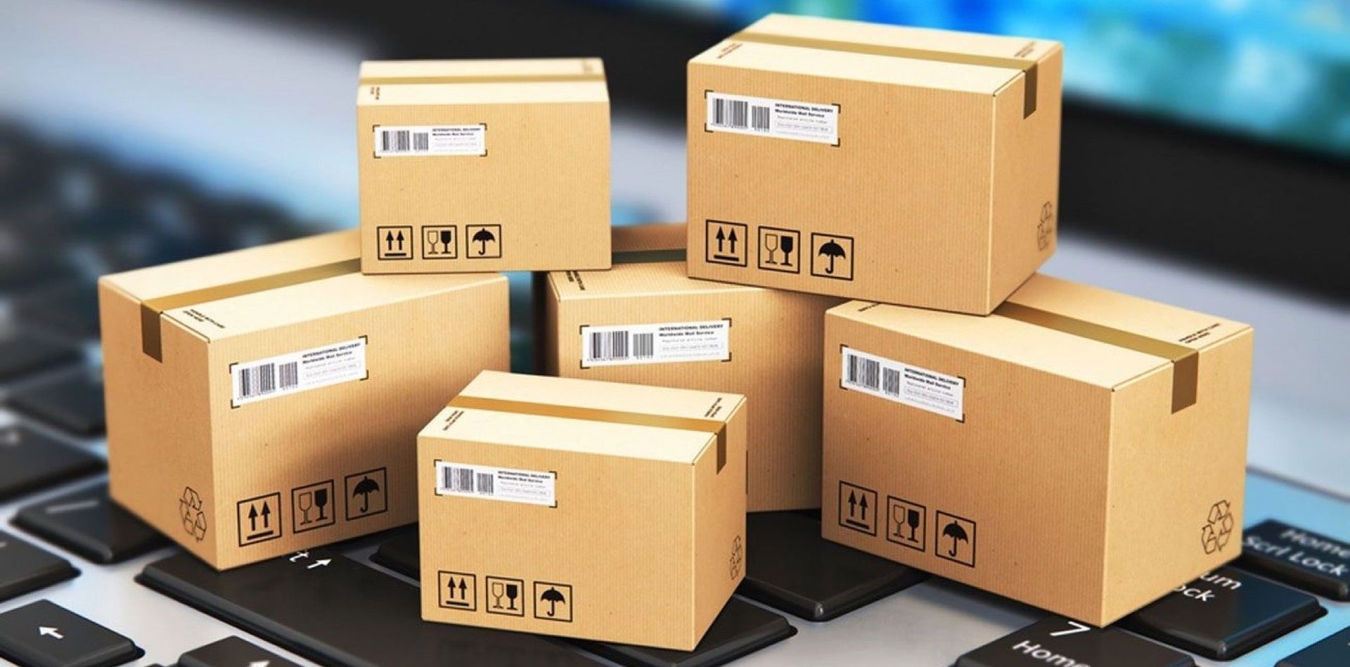 Parcels, Boxes and Package Delivery by couriers