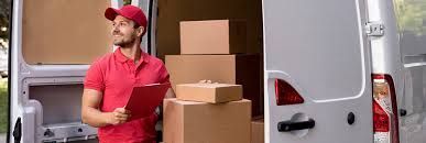 Delivery Driver Delivering on the curbside