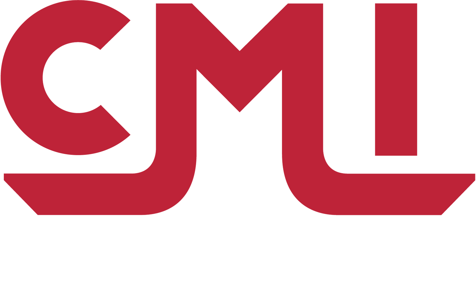 Logo CML rouge avec les lettres C, M et L reliées entre elles, formant un design cohérent.