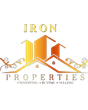 Iron Properties company logo with stylized orange and gray house roof icon.