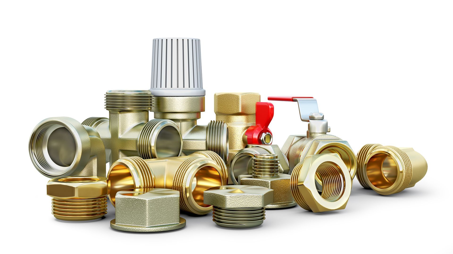 Different valves and insulated fittings, highlighting premium plumbing supply for professionals.
