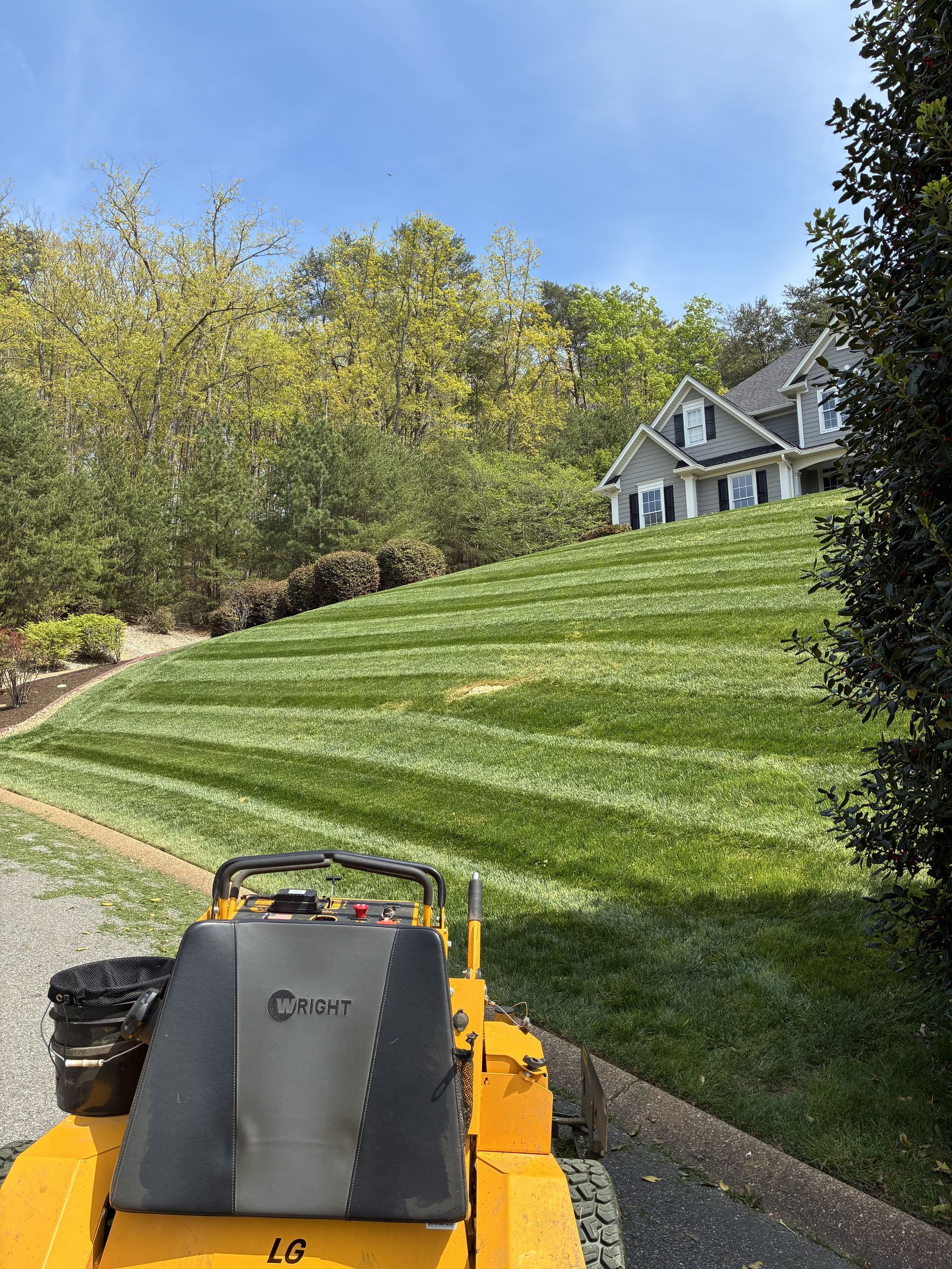steep hill with stripes local
