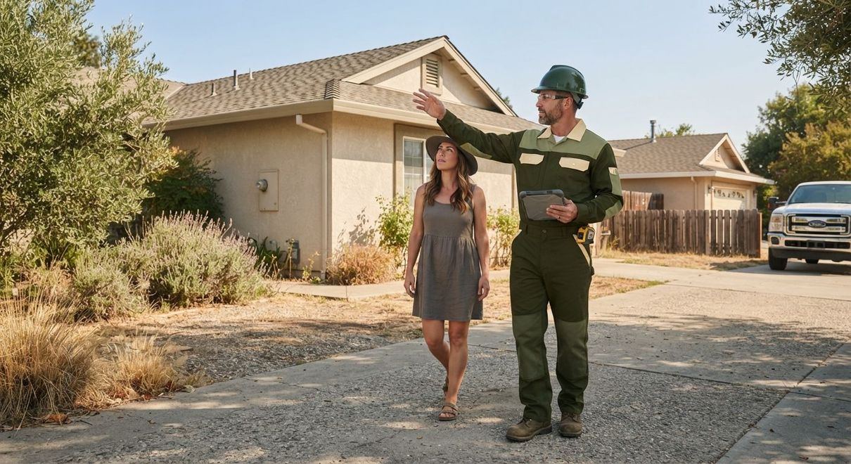 Yuba City homeowner reviewing property insulation needs with a local contractor