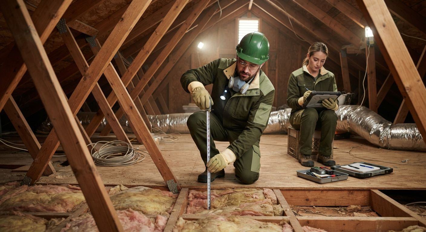 Yuba City insulation technicians assessing a home before recommending insulation work