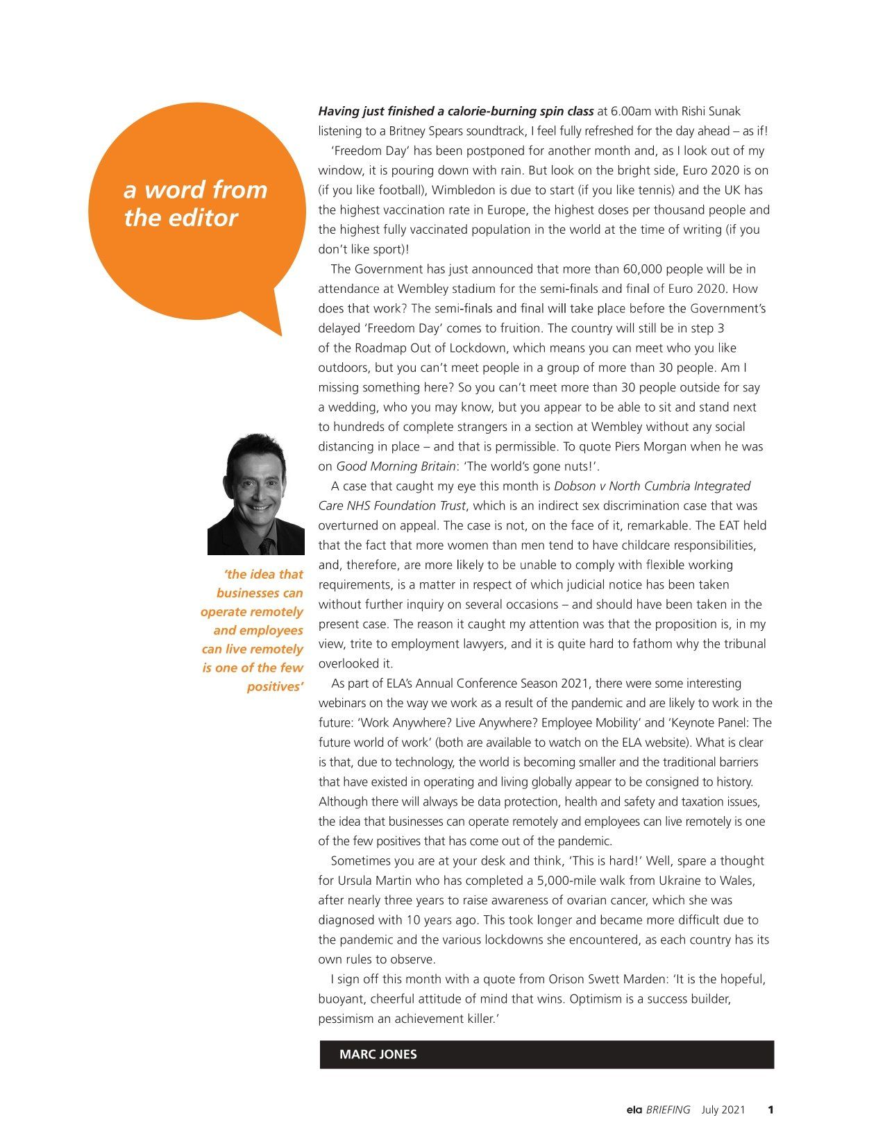 ELA Briefing Editorial - July 2021
