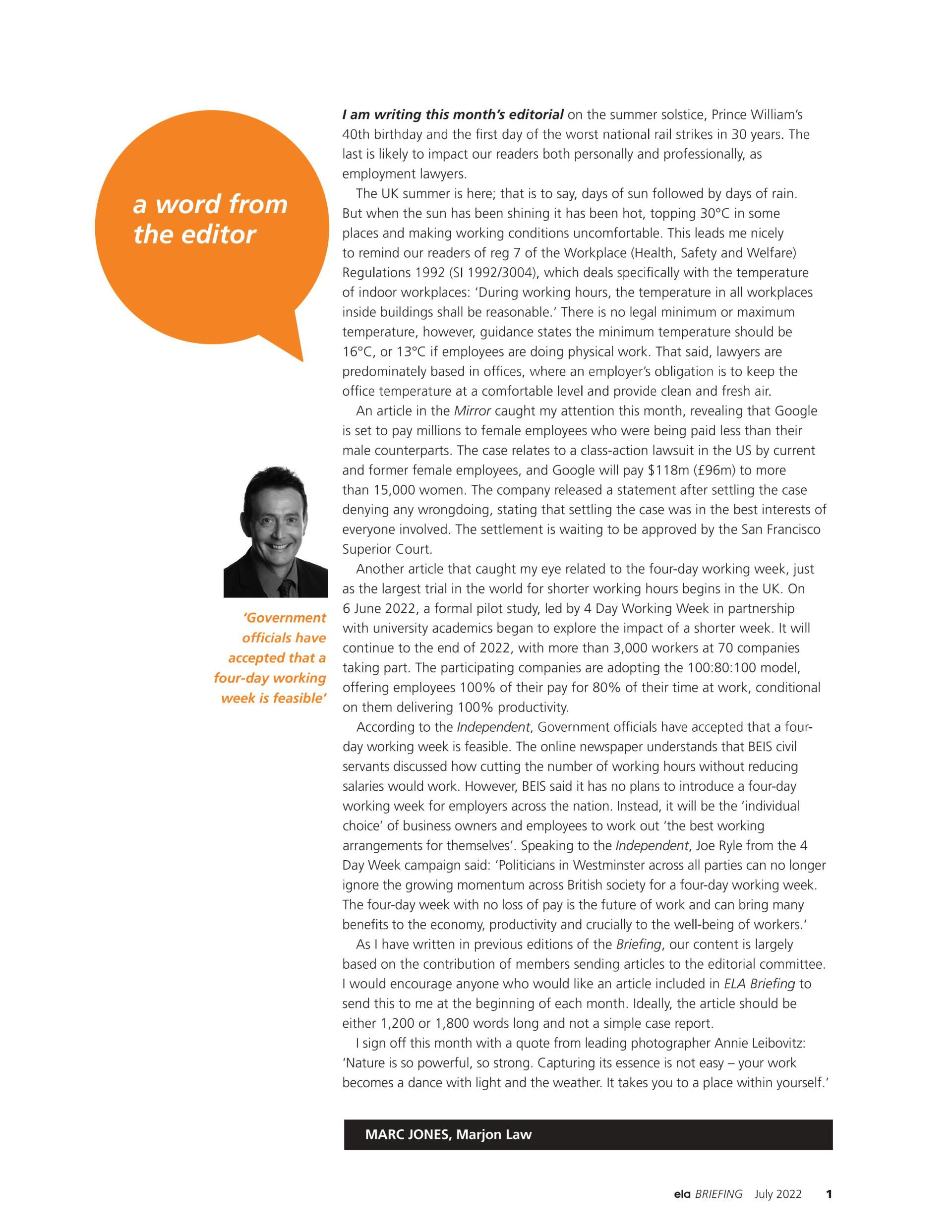 ELA Briefing Editorial - July 2022