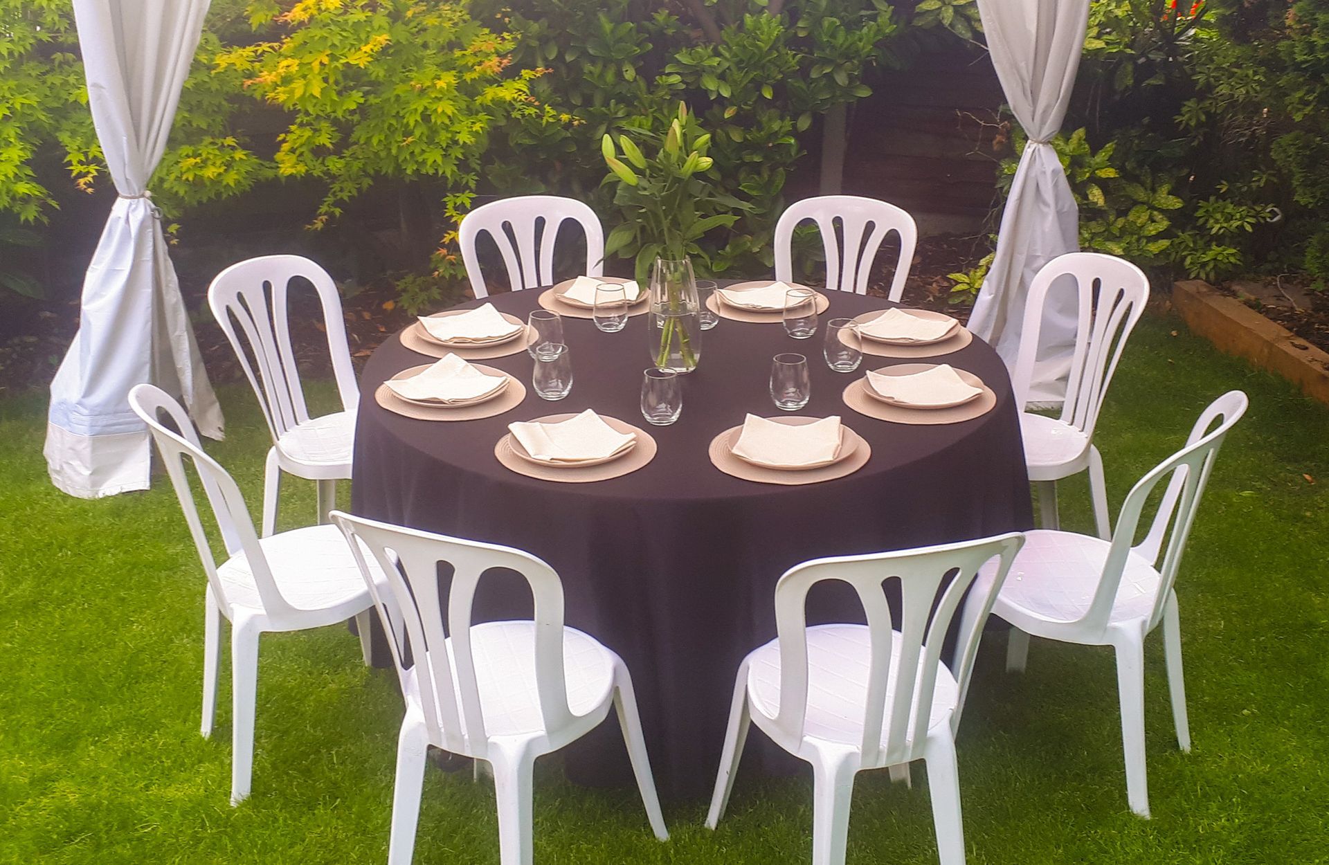 White Plastic Chair white plastic bistro chair with chair cover