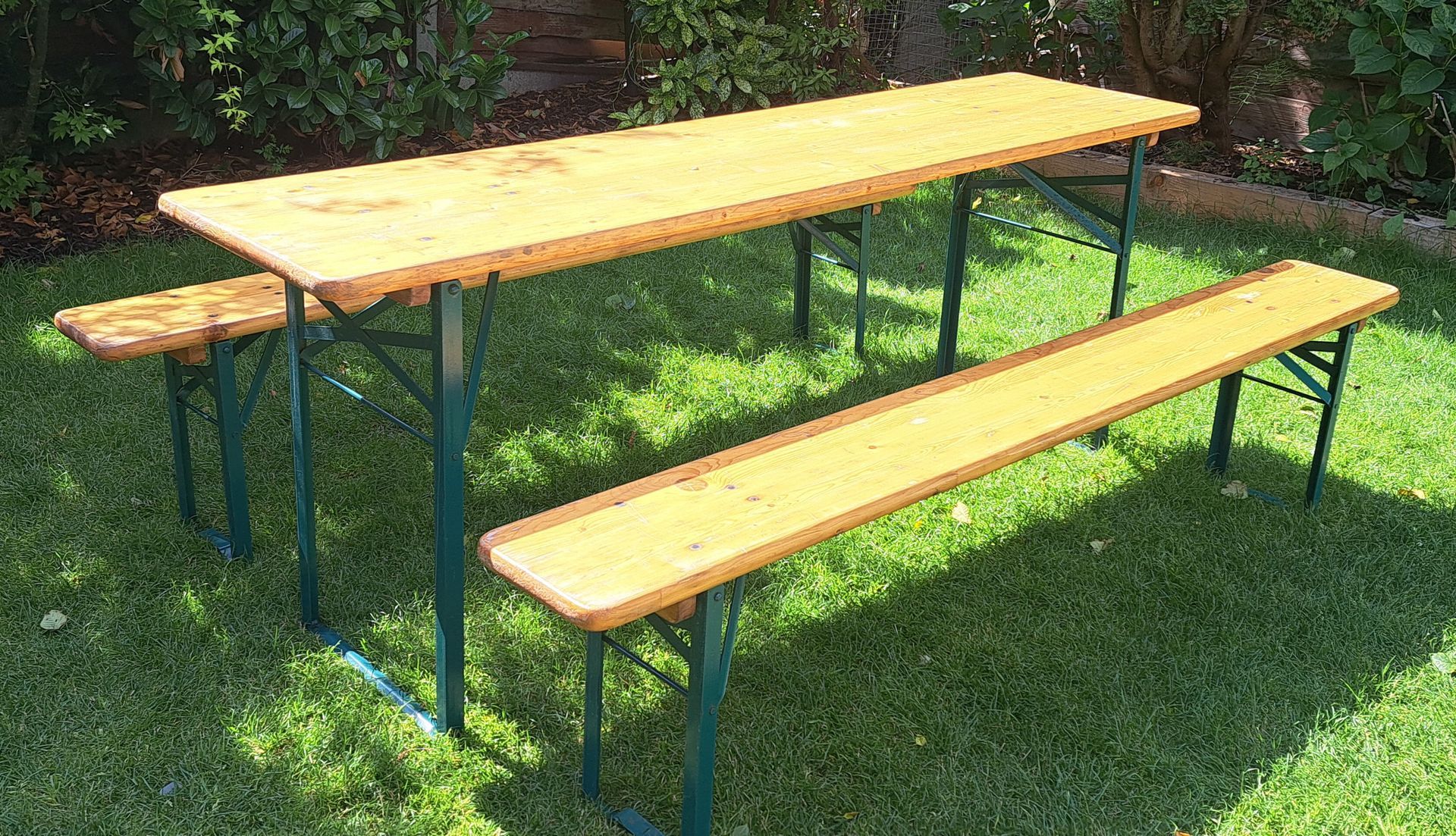 Wooden Table and Bench Set wooden top table with bench seating