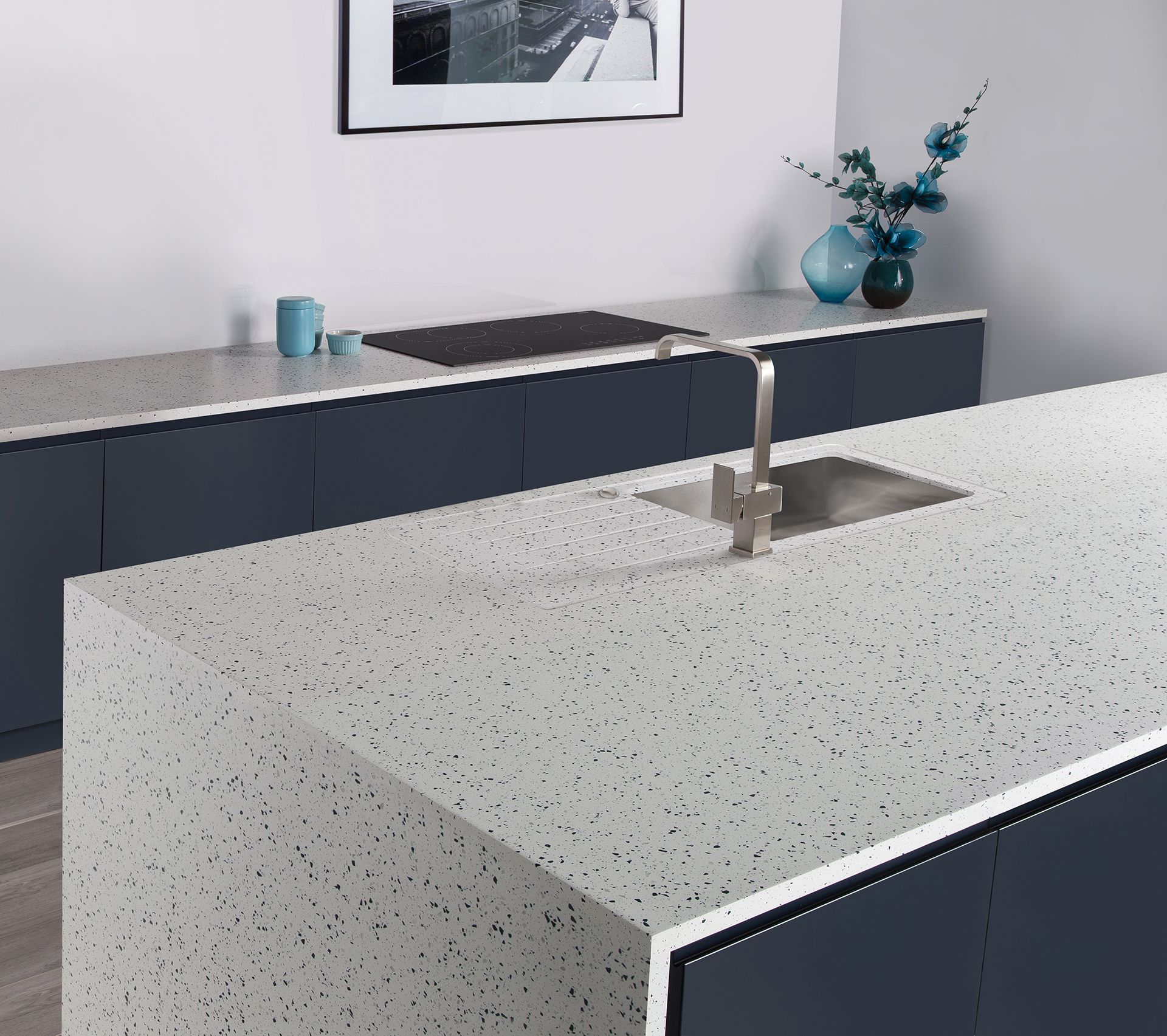 Carysil Surfaces Minerva Calcutta White Full Room Set6