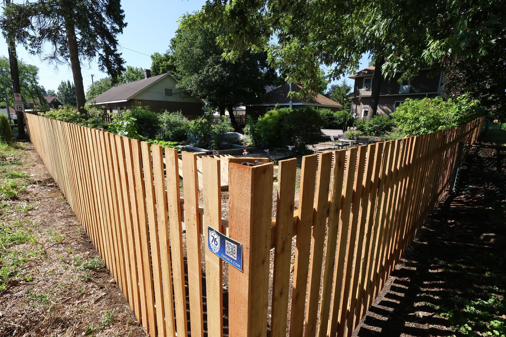 cedar picket fence installation in Palatine Illinois