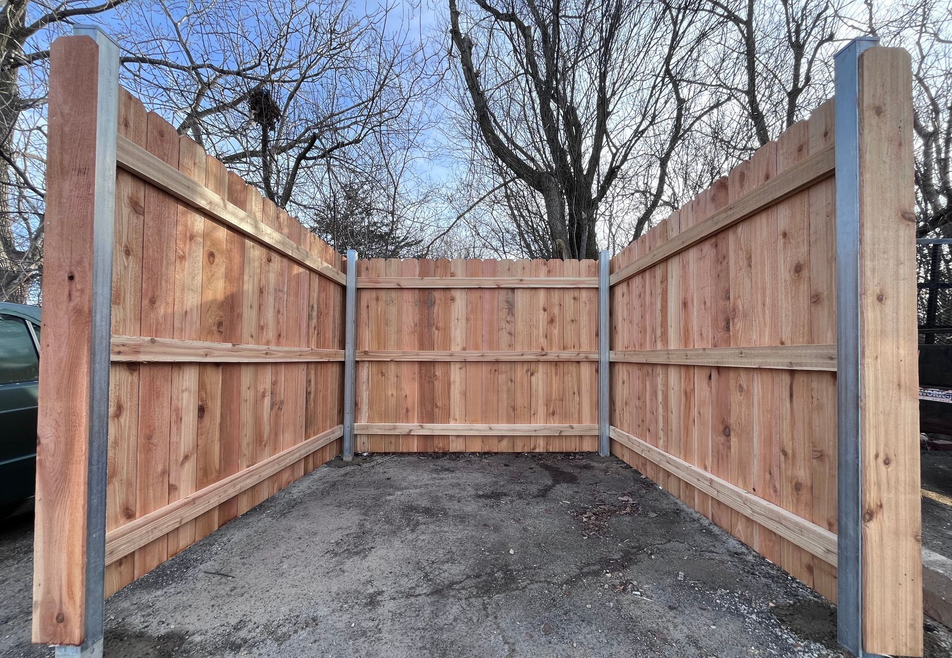 Dumpster Enclosure Trash Corral Installation Illinois